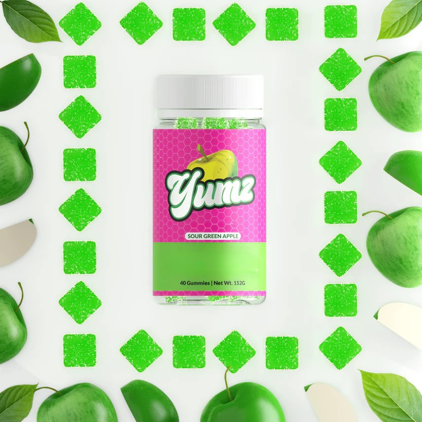 YUMZ - Sour Green Apple - Hemp-Seed Oil Gummies