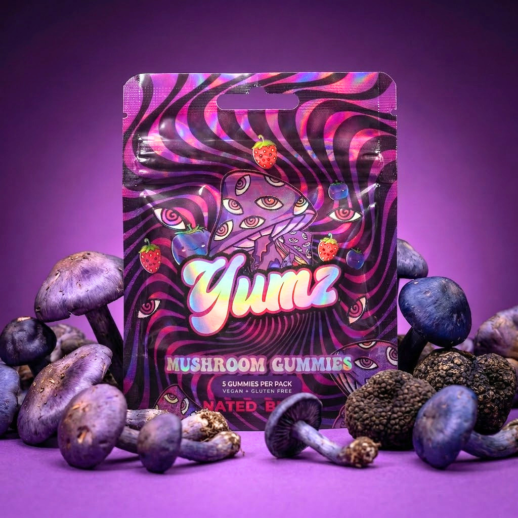 YUMZ - Mushroom Gummies - Mixed Berry - Extra Strength - Energy & Focus Brain Health Edible Supplement